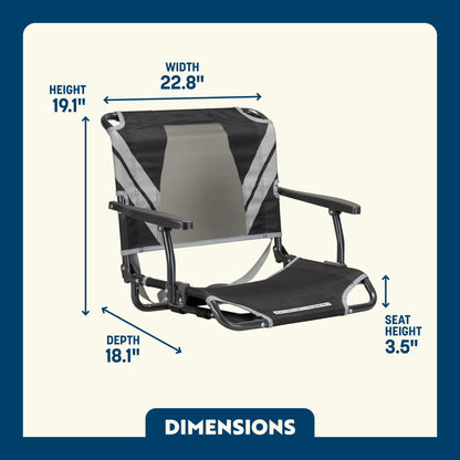 Big Comfort Stadium Chair™ with Armrests - Clean Bundle